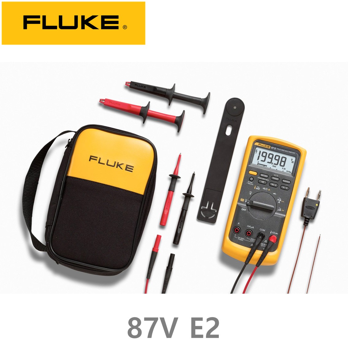 [ FLUKE ] 87V E2  정품 플루크 디지털 멀티미터, 멀티메타, 디지털테스터, 87-5 E2 (자석 스트랩,3mm프로브)