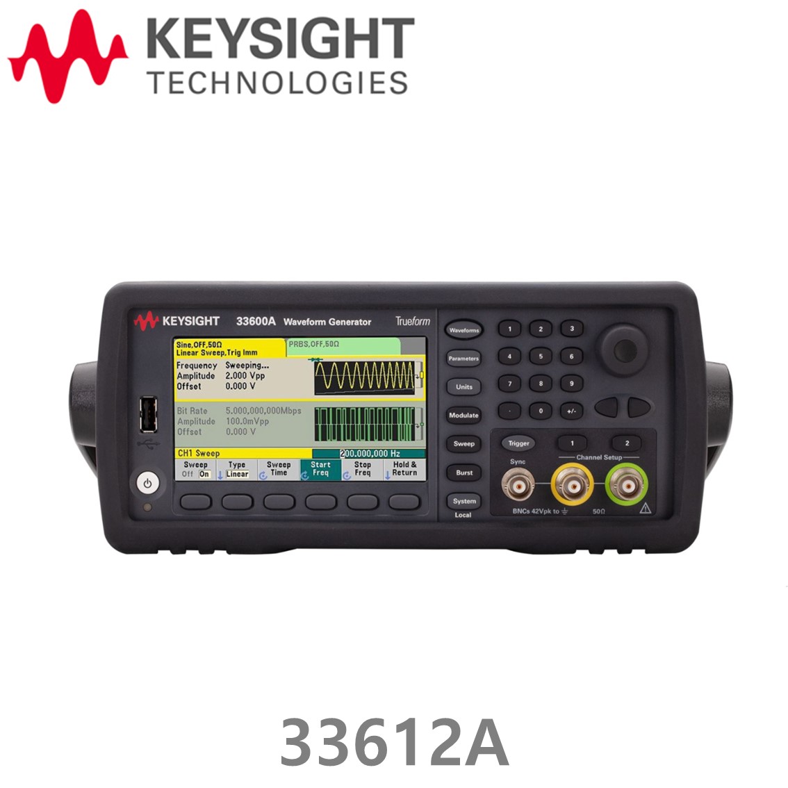 [ KEYSIGHT 33612A ] 키사이트 임의파형발생기 80MHz, 2CH, Arbitrary Function Generator