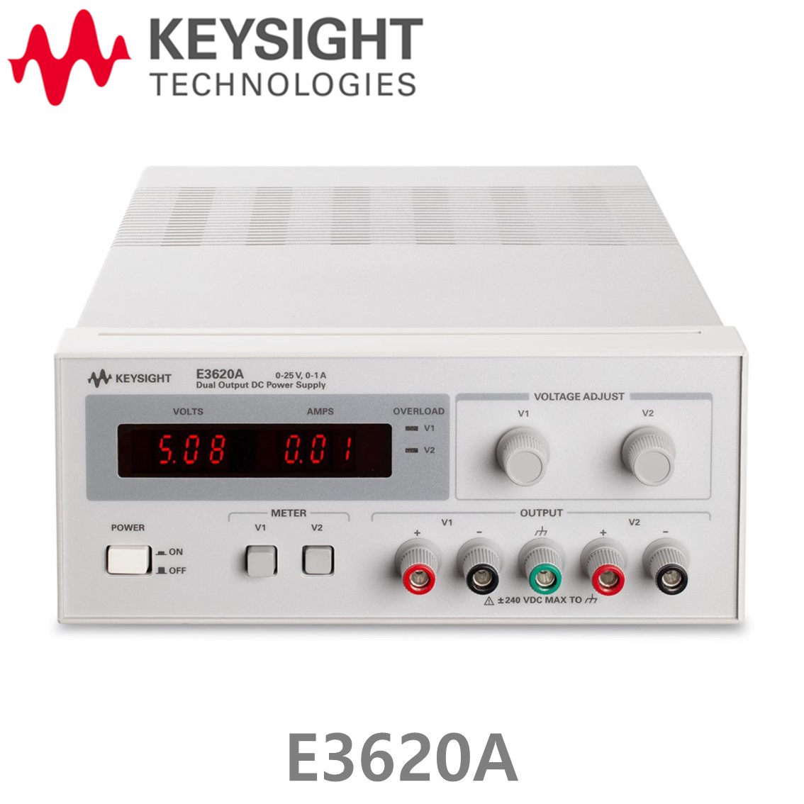 [ KEYSIGHT E3620A ] 키사이트 DC파워서플라이 50W, 25V/1A x 2채널