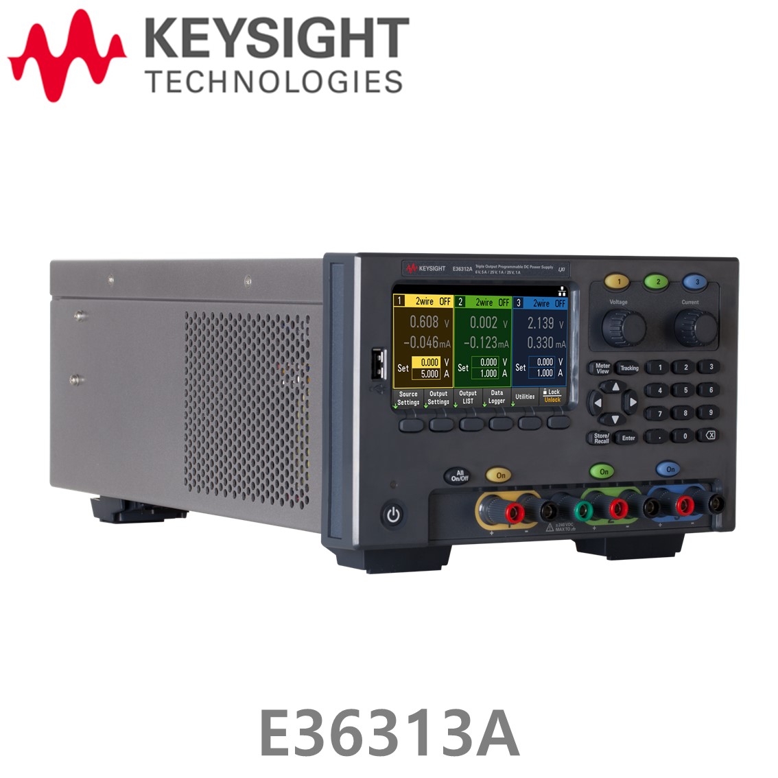 [ KEYSIGHT E36313A ] 3채널 6V,10Ax1CH, 25V, 2Ax2CH, 160W DC파워서플라이, DC전원공급기