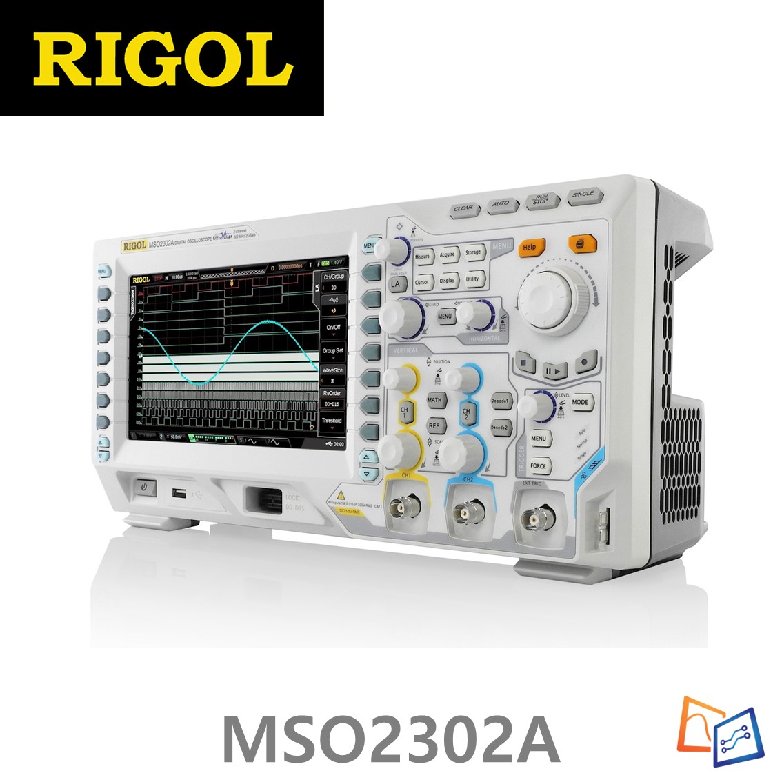 [ RIGOL ] MSO2302A  2채널, 300MHz/2CH, 2GSa/s 디지털오실로스코프