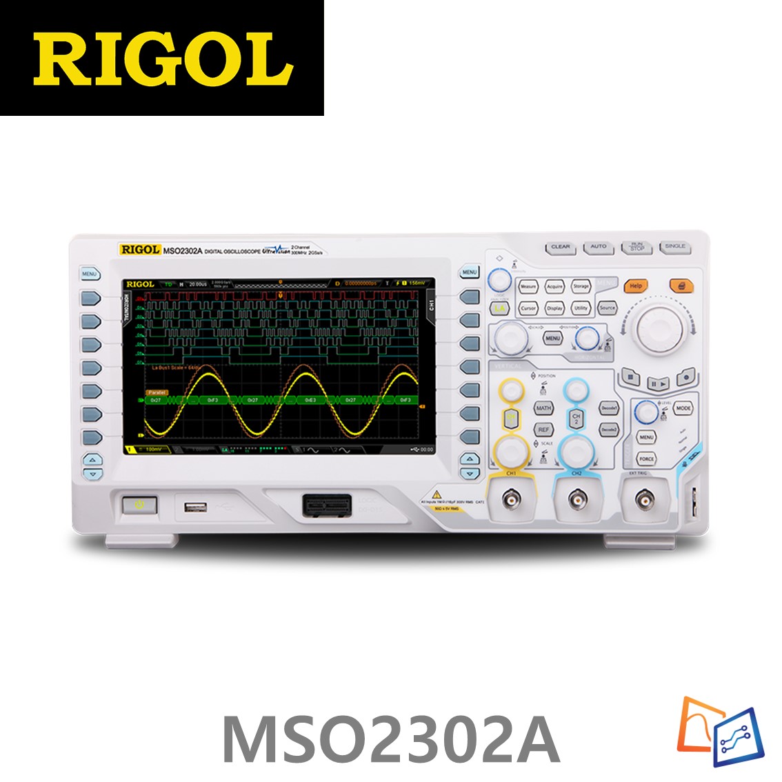 [ RIGOL ] MSO2302A  2채널, 300MHz/2CH, 2GSa/s 디지털오실로스코프