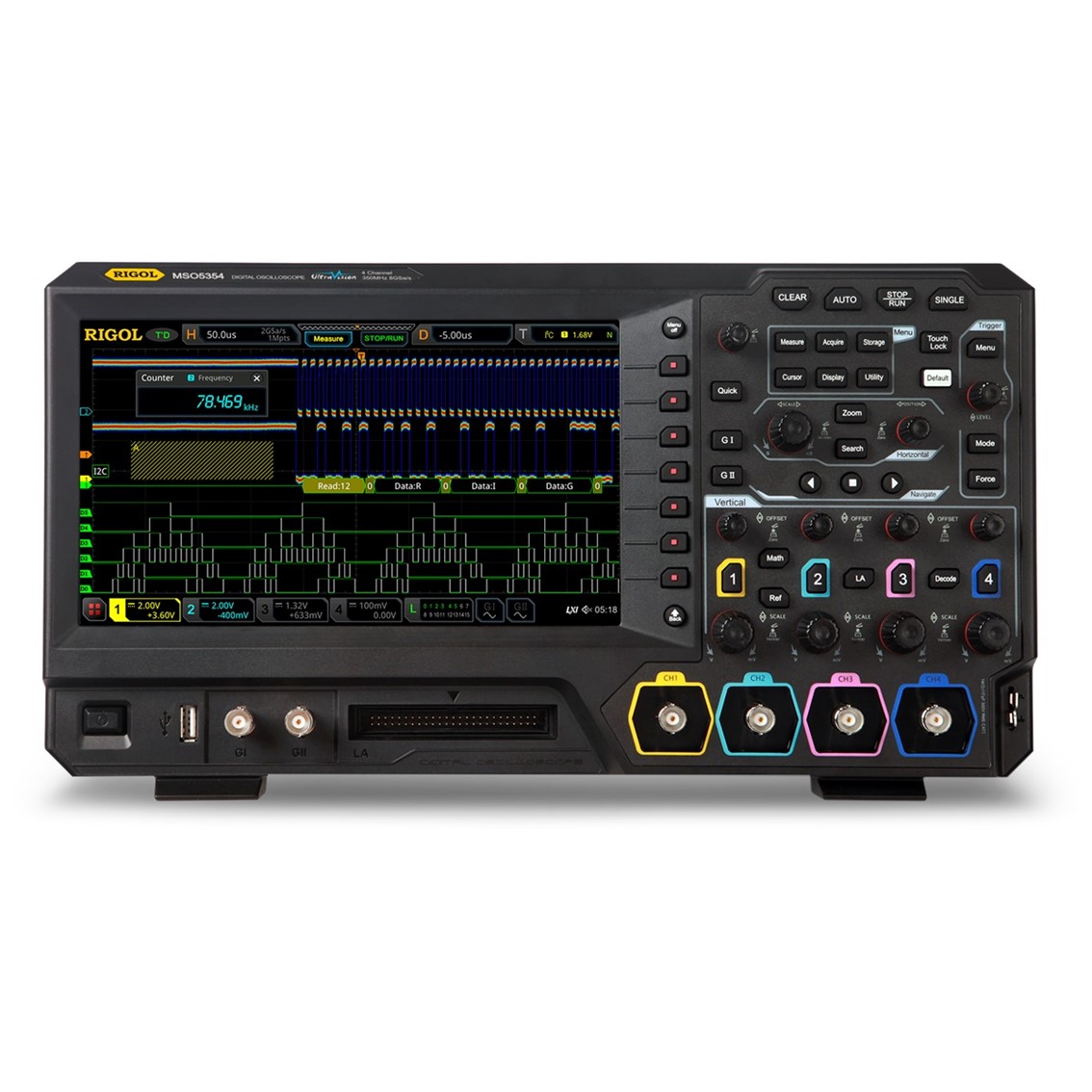 RIGOL MSO5102  2채널, 100MHz, 8GSa/s 오실로스코프