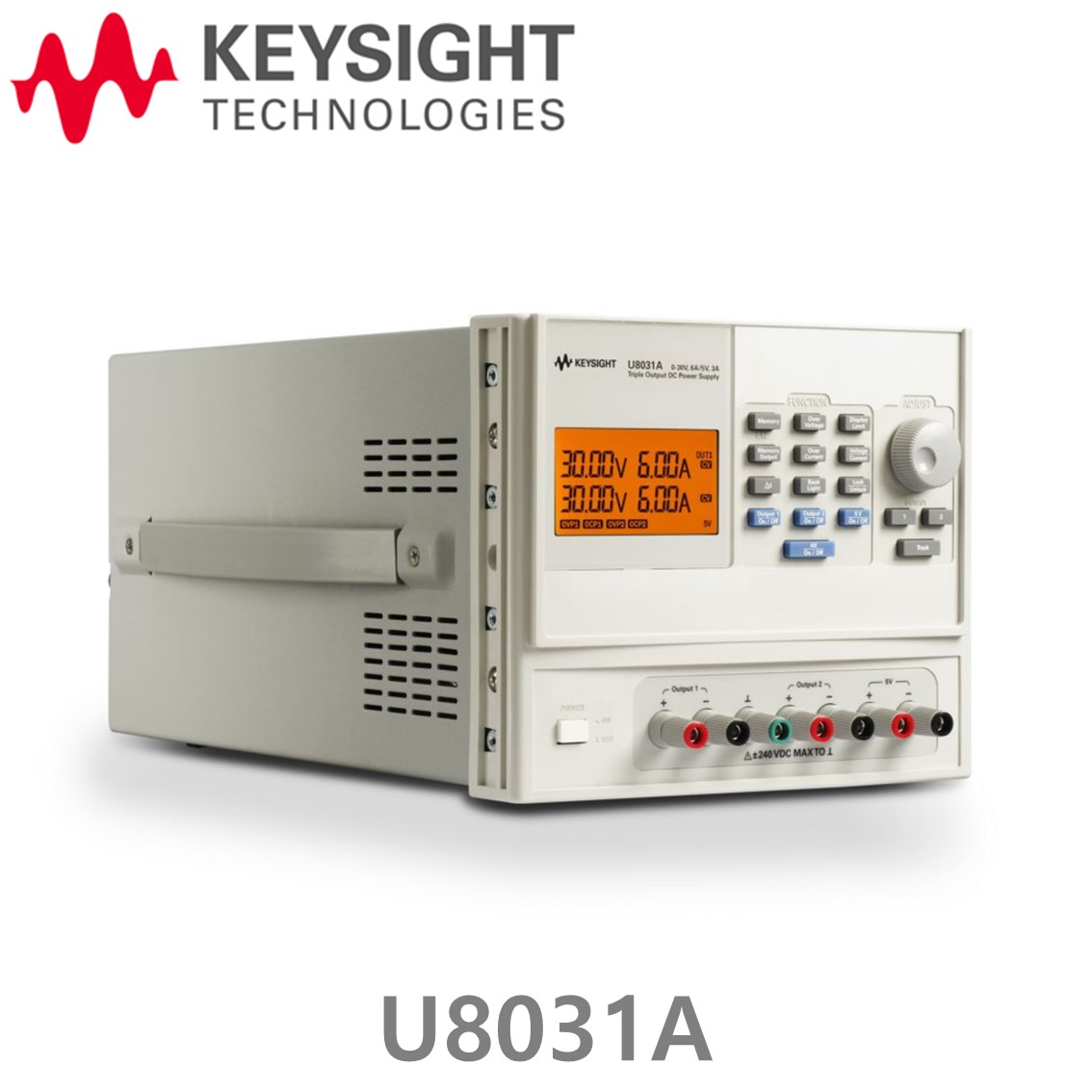 [ KEYSIGHT U8031A ] 키사이트 30V, 6A :2CH, 5V, 3A:1CH, 375W DC파워서플라이, DC전원공급기