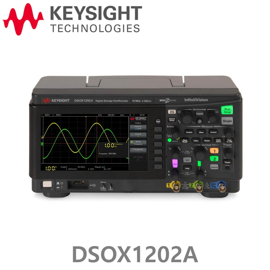 [ KEYSIGHT DSOX1202A ] 키사이트 70/100/200MHz, 2채널, 디지털오실로스코프