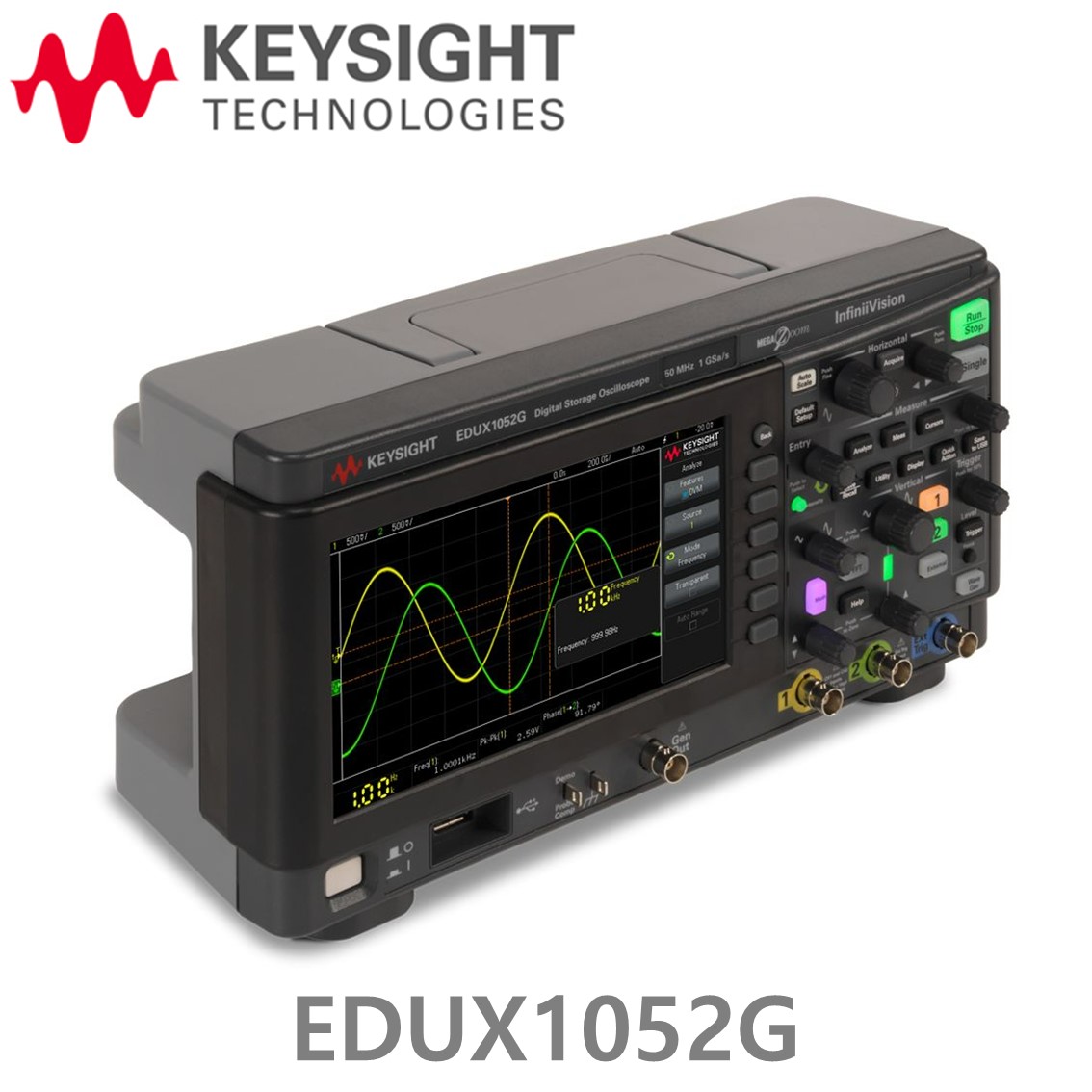 [ KEYSIGHT EDUX1052G ] 키사이트 2채널, 50MHz 파형발생기 기능, 디지털 오실로스코프