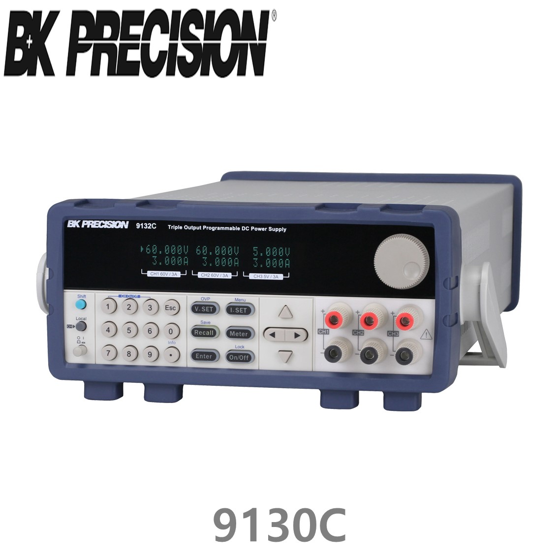 [ BK PRECISION ] BK 9130C, 30V/3A x 2채널, 5V/3A x 1채널, 195W, 프로그래머블 DC 전원공급기, B&K 9130C