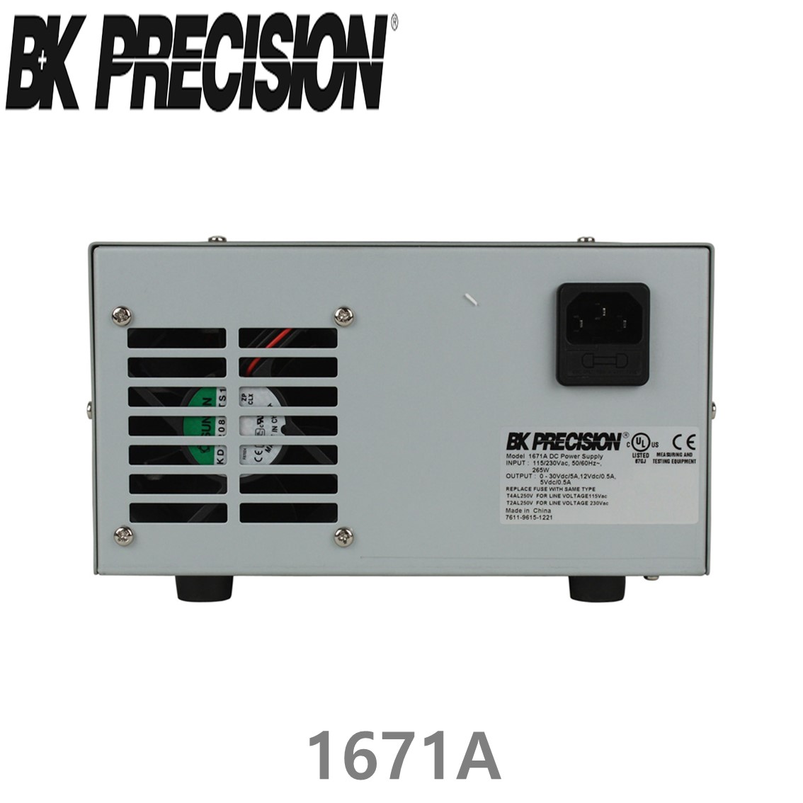 [ BK PRECISION ] BK 1671A, 30V/5A(가변), 12V/0.5A(고정), 5V/0.5A(고정), Triple OutputDC Power Supply, 3채널 DC 전원공급기, B&K 1671A