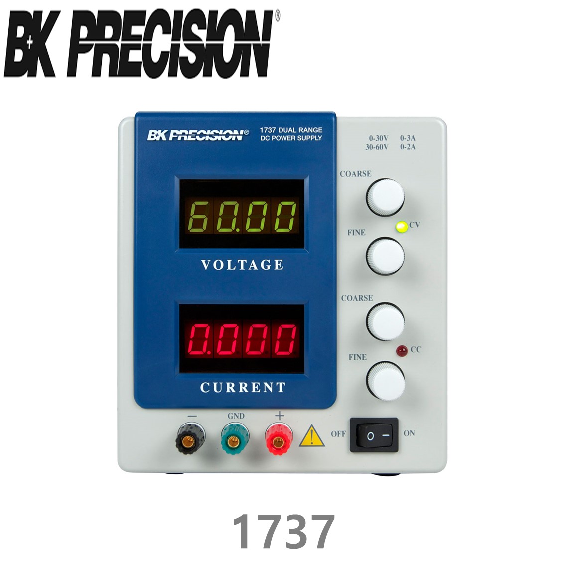 [ BK PRECISION ] BK 1737, 30V/3A, 60V/2A, Dual Range DC Power Supply, 직류 전원공급기, B&K 1737