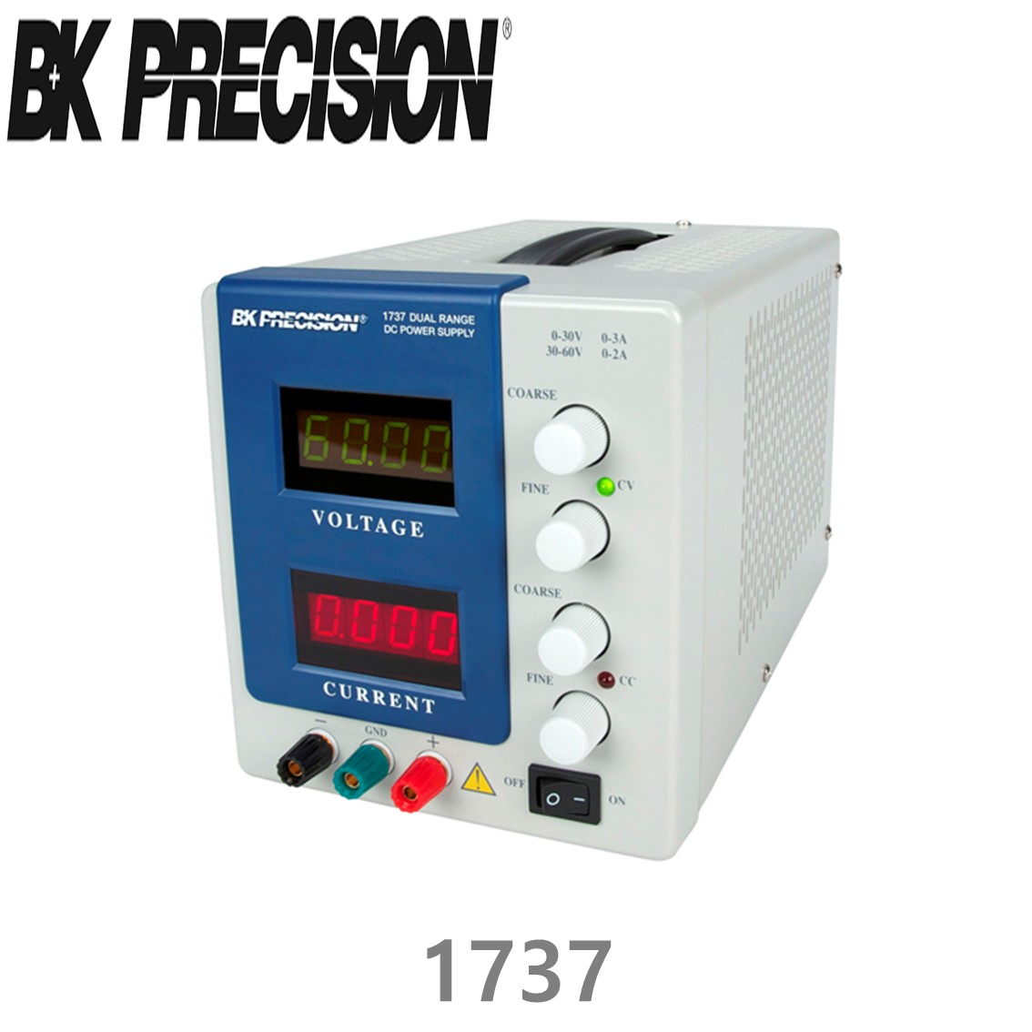 [ BK PRECISION ] BK 1737, 30V/3A, 60V/2A, Dual Range DC Power Supply, 직류 전원공급기, B&K 1737