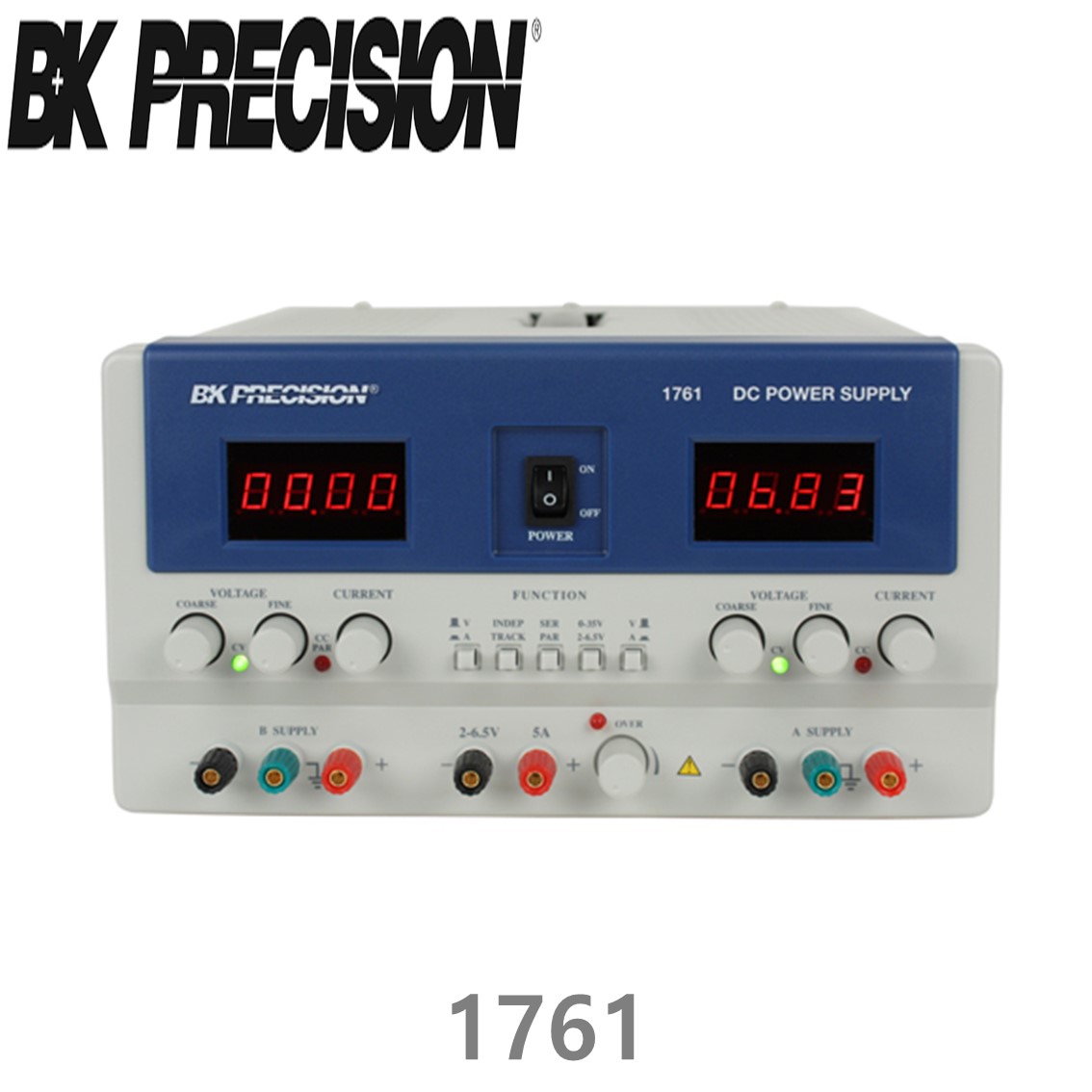 [ BK PRECISION ] BK 1761, 35V/3A x 2채널(가변), 6.5V/5A x 1채널(가변), Triple OutputDC Power Supply, 3채널 DC 전원공급기, B&K 1761