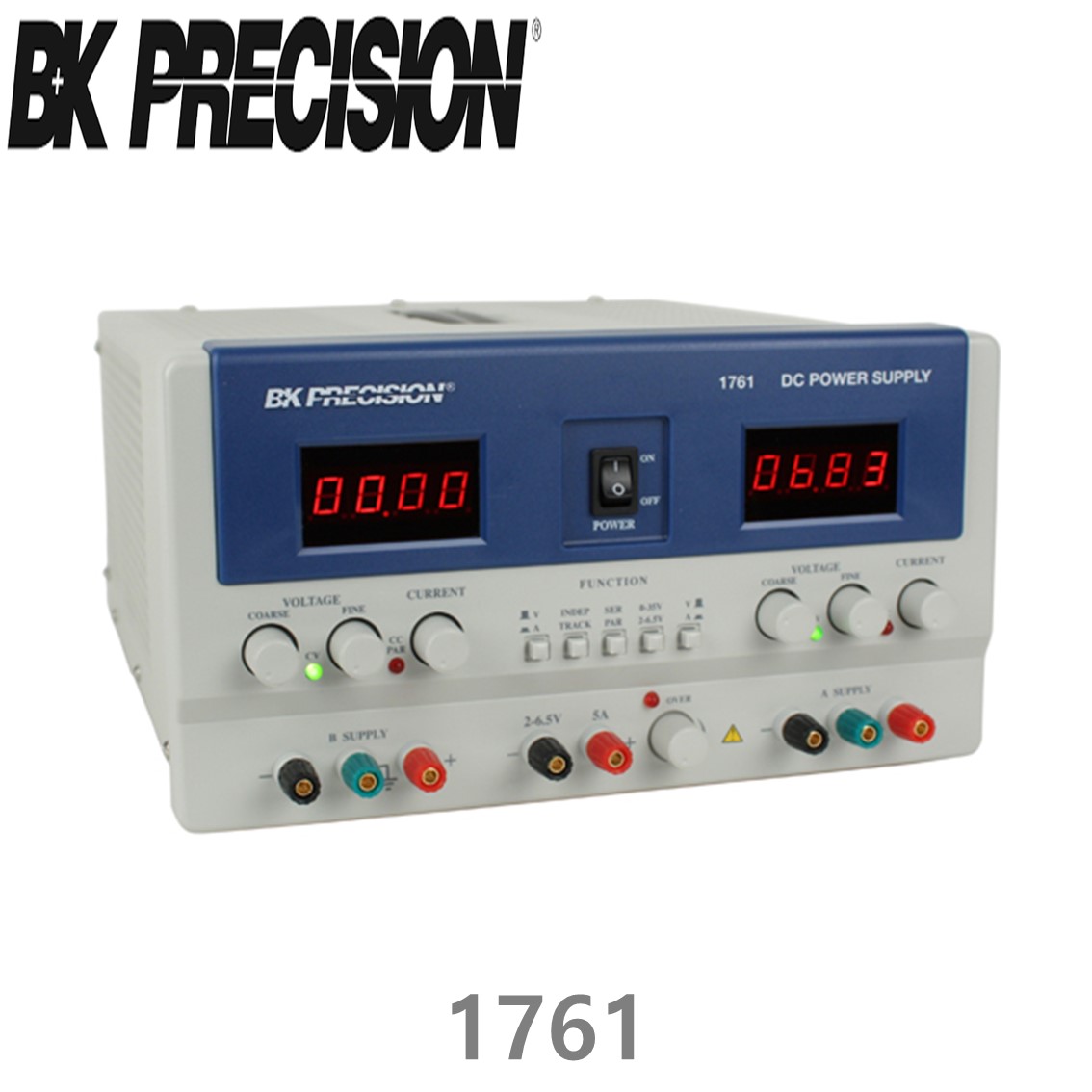 [ BK PRECISION ] BK 1761, 35V/3A x 2채널(가변), 6.5V/5A x 1채널(가변), Triple OutputDC Power Supply, 3채널 DC 전원공급기, B&K 1761