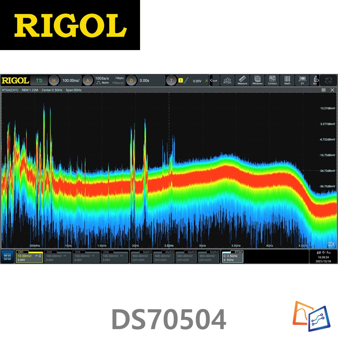 [ RIGOL ] DS70504  4채널, 5GHz,  20GSa/s 디지털 오실로스코프