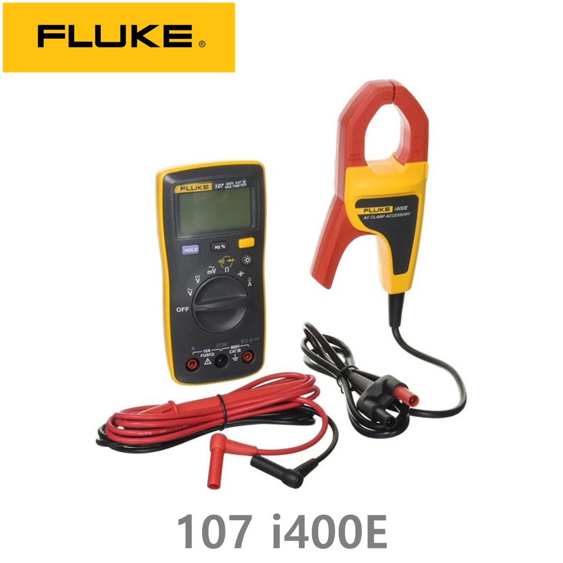 [ Fluke ] 107 i400E ESP Fluke 107 디지털 멀티미터 i400E 클램프 번들 ( AC전류프로브 포함 )