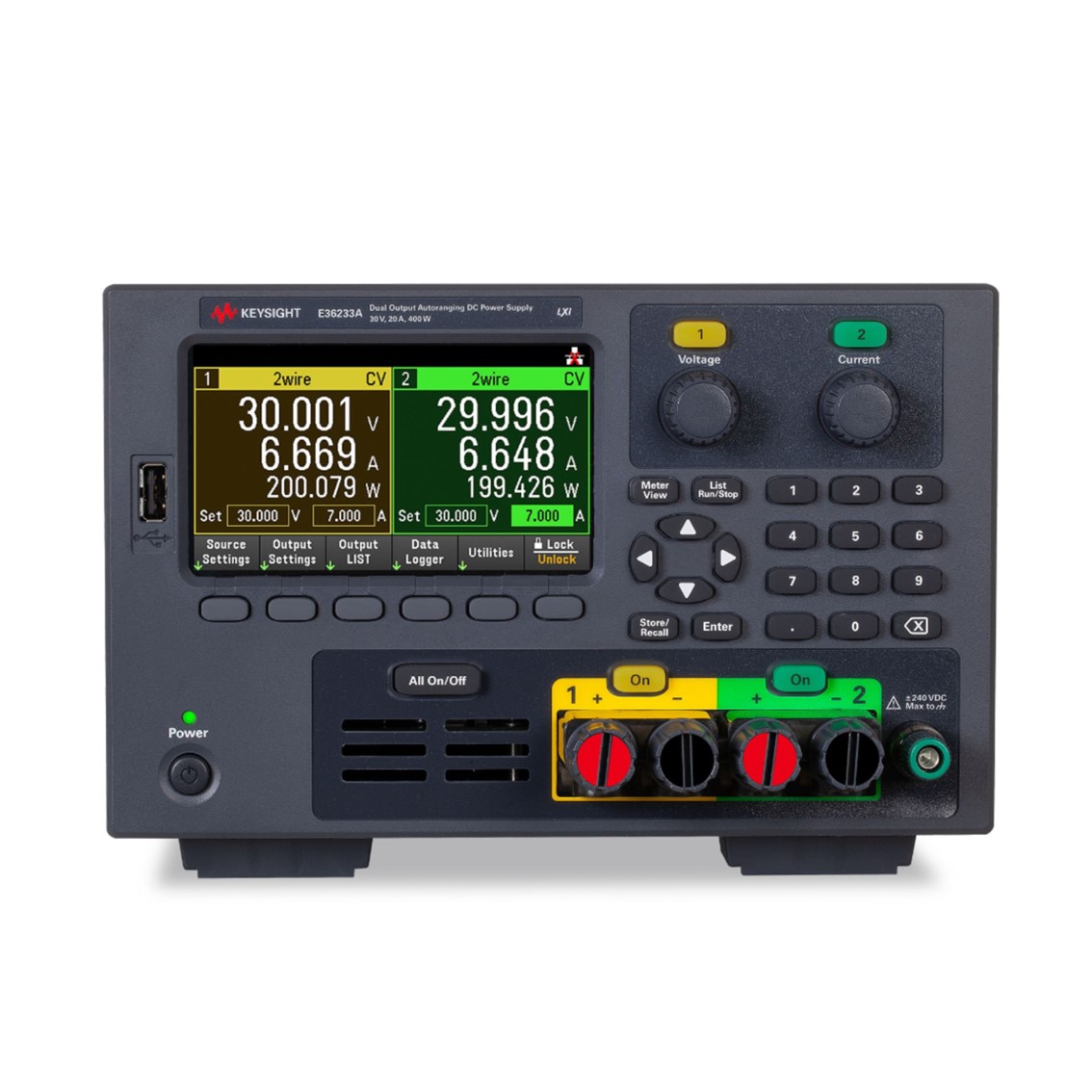 KEYSIGHT E36233A  DC파워서플라이 2채널/30V/20A/400W DC전원공급기