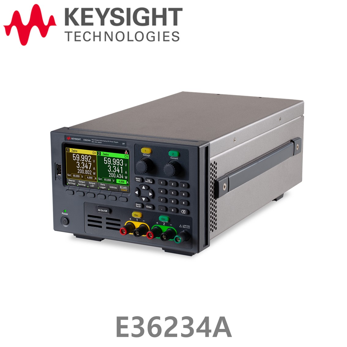 [ KEYSIGHT E36234A ]  2채널, 60V, 10A, 400W DC파워서플라이