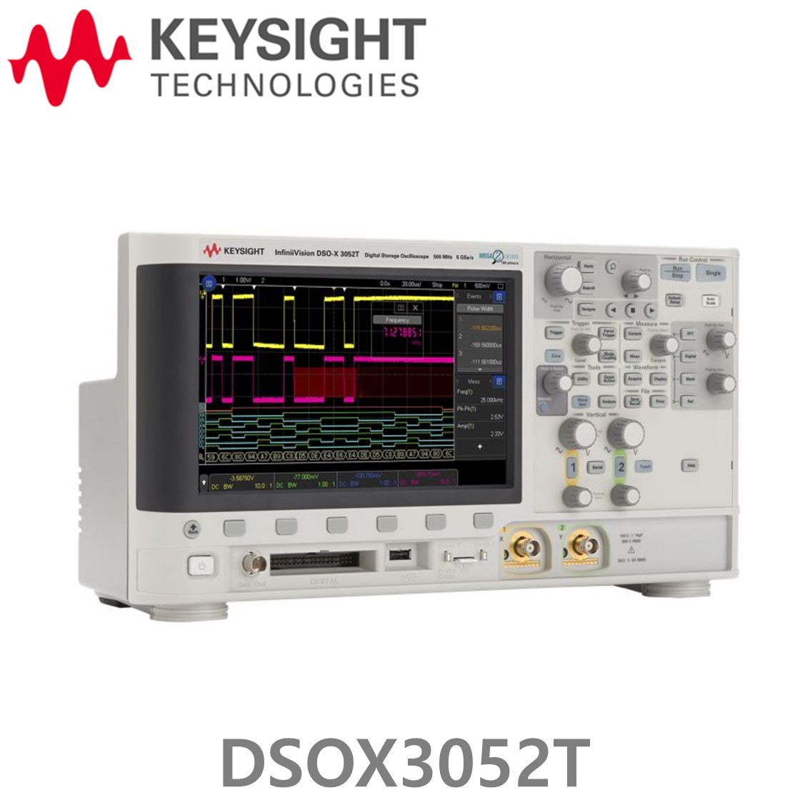 [ KEYSIGHT DSOX3052T ] 키사이트 오실로스코프 500MHz, 2채널