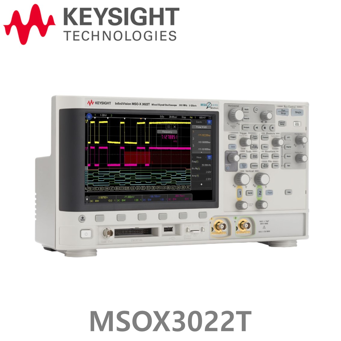 [ KEYSIGHT MSOX3022T ] 키사이트 오실로스코프 200MHz, 2채널, 디지털 16채널