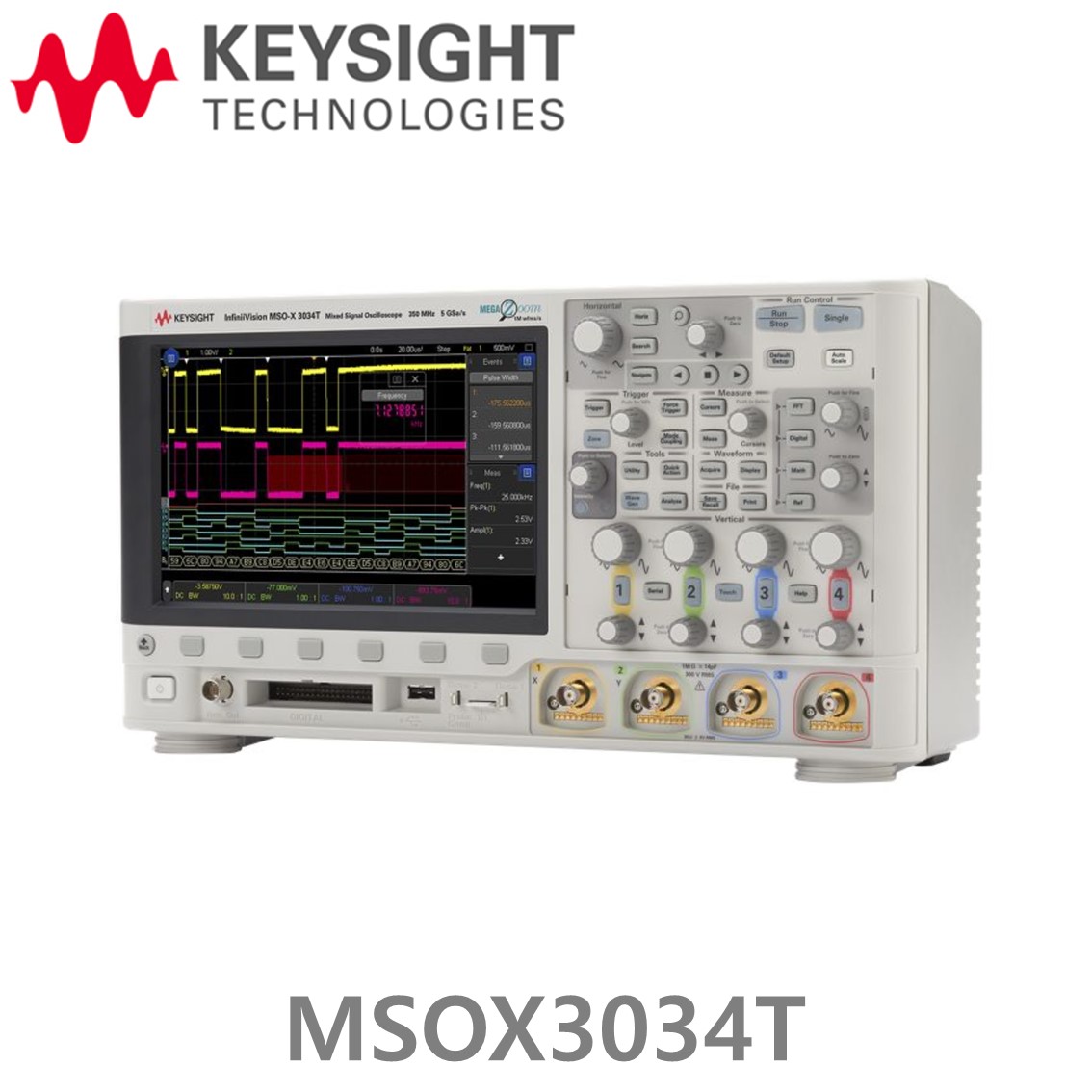 [ KEYSIGHT MSOX3034T ] 키사이트 오실로스코프 350MHz, 4채널, 디지털 16채널