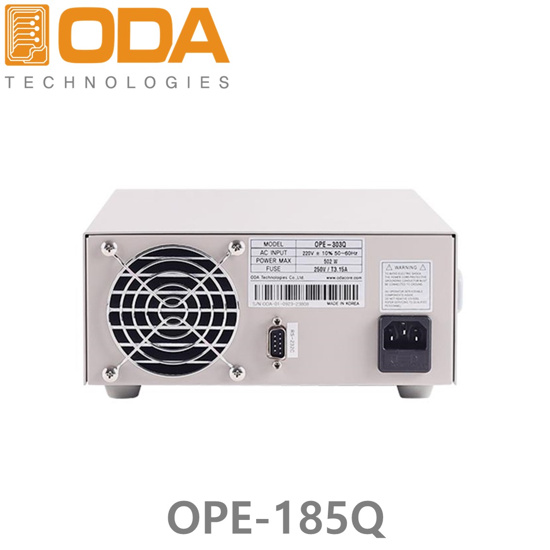 [ ODA ] OPE-185Q  ±18V/5A x 2채널, 5V/2A x 1채널, 15V/1A x 1채널, 리니어 프로그래머블 DC 파워서플라이 180W