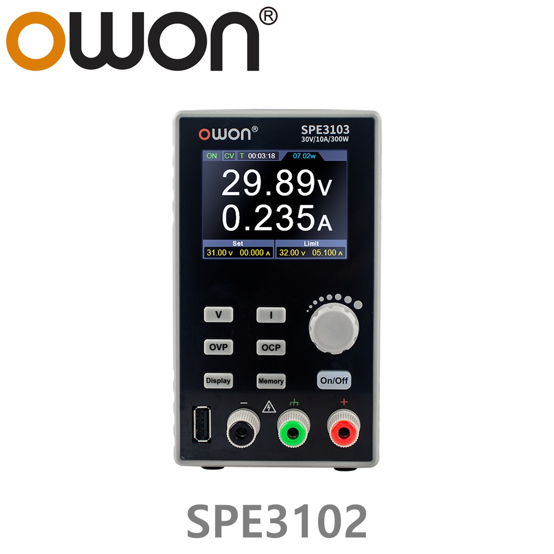 [ OWON ] SPE3102 프로그래머블 스위칭 DC파워서플라이, 30V-10A, 200W, 1CH DC전원공급장치