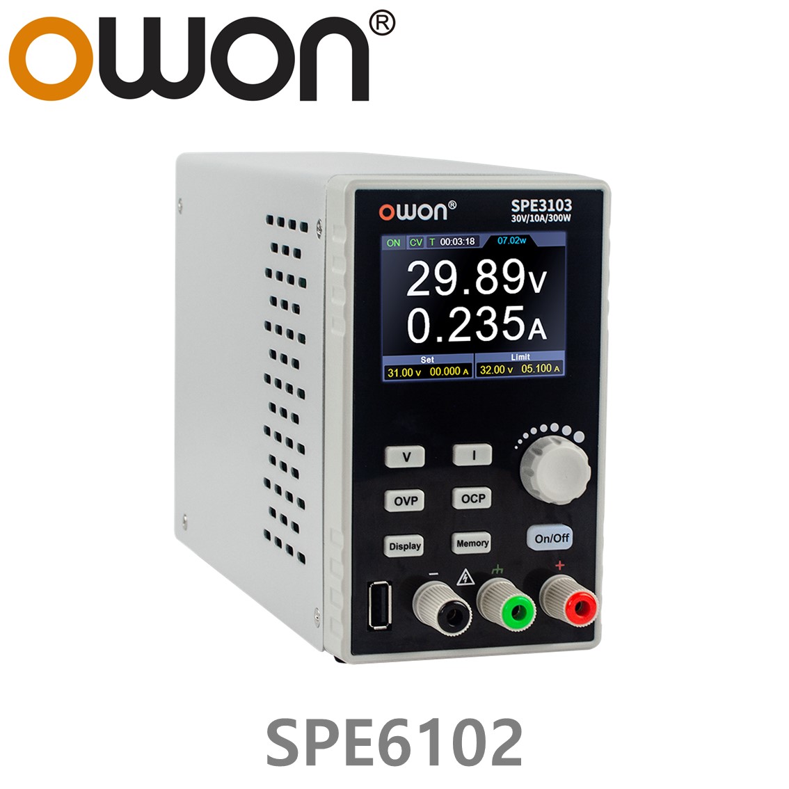 [ OWON ] SPE6102 프로그래머블 스위칭 DC파워서플라이, 60V-10A, 200W, 1CH DC전원공급장치