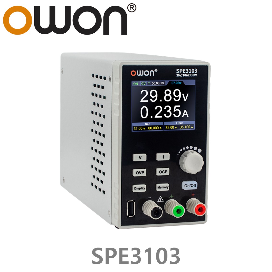 [ OWON ] SPE3103 프로그래머블 스위칭 DC파워서플라이, 30V-10A, 300W, 1CH DC전원공급장치