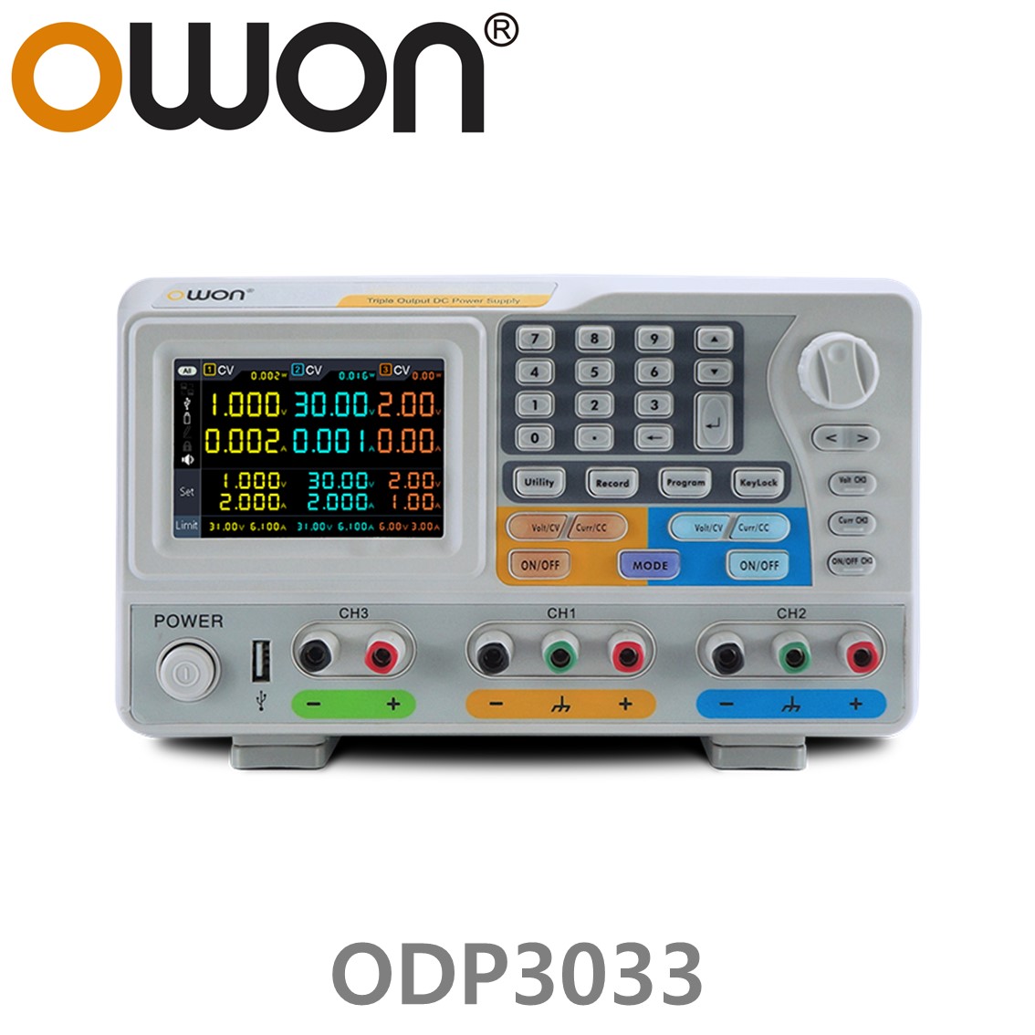 [ OWON ] ODP3033 프로그래머블 DC파워서플라이 3CH 30V-3A, 2CH, 0~6V-3A DC전원공급장치