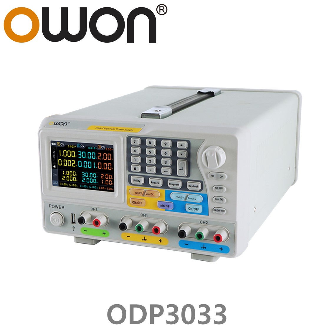 [ OWON ] ODP3033 프로그래머블 DC파워서플라이 3CH 30V-3A, 2CH, 0~6V-3A DC전원공급장치