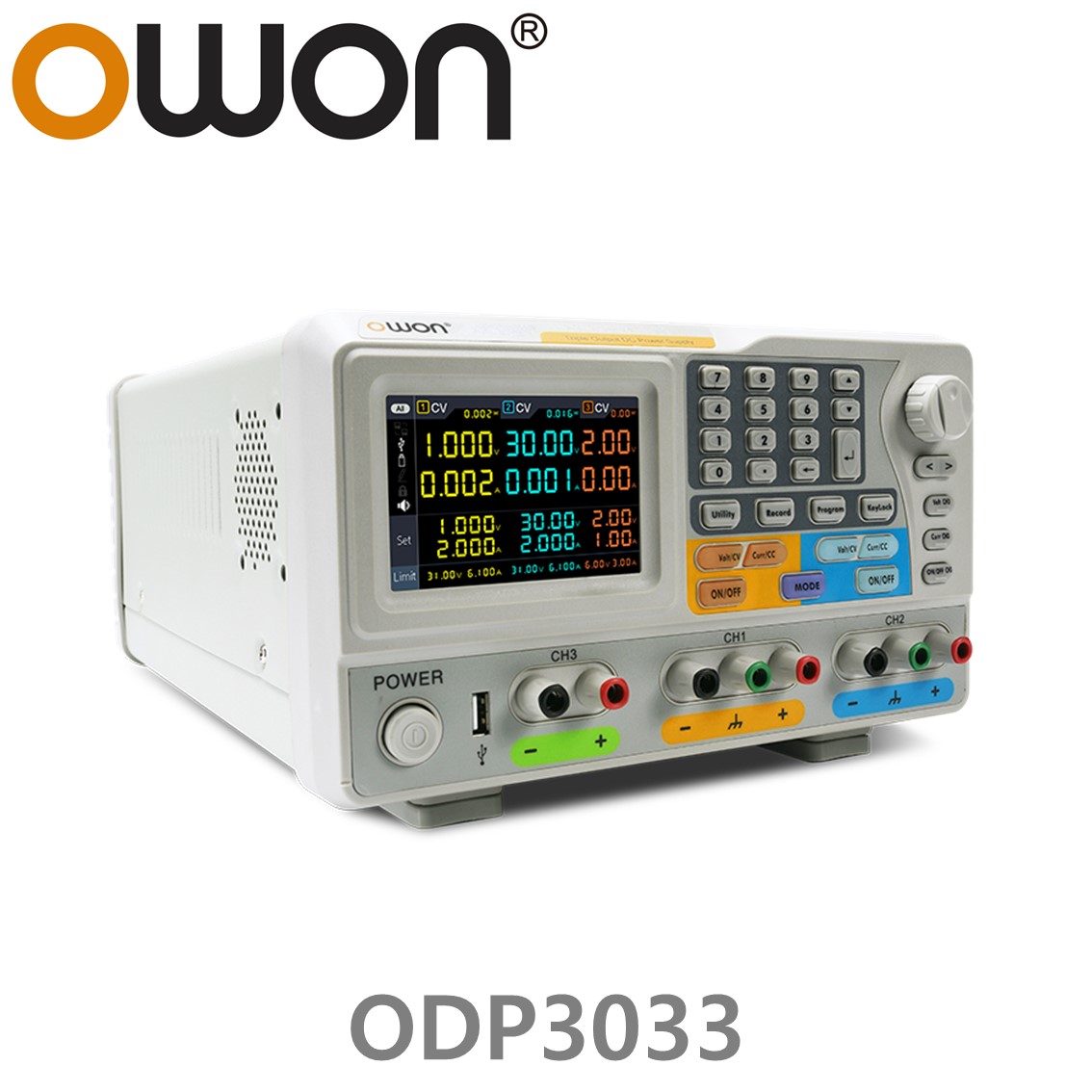 [ OWON ] ODP3033 프로그래머블 DC파워서플라이 3CH 30V-3A, 2CH, 0~6V-3A DC전원공급장치