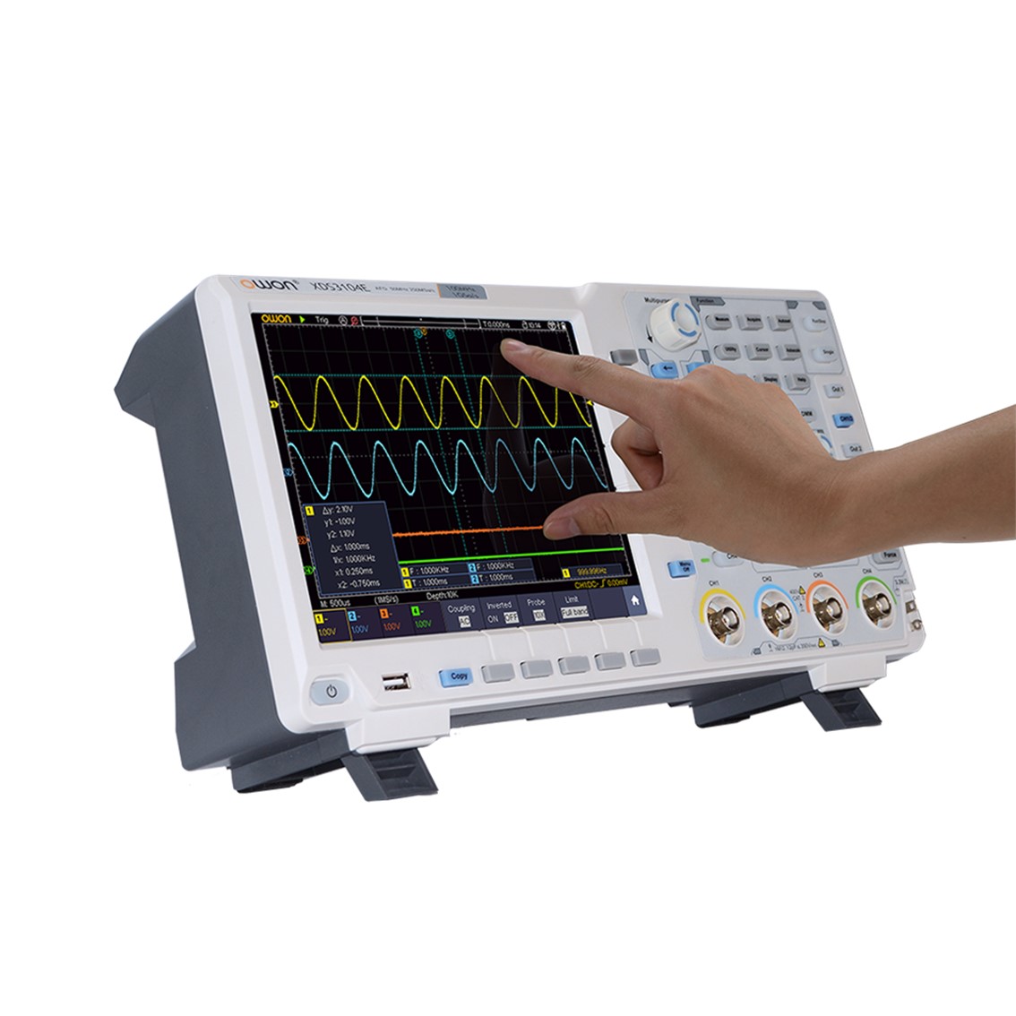 OWON XDS3202A 올인원 오실로스코프 2CH,200MHz,1GS/s,데이타로깅, 멀티미터, 임의파형발생기