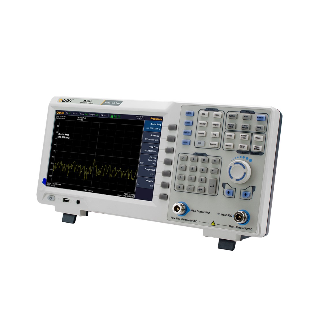 OWON XSA815 9인치 스펙트럼 아날라이저 9kHz~1.5GHz