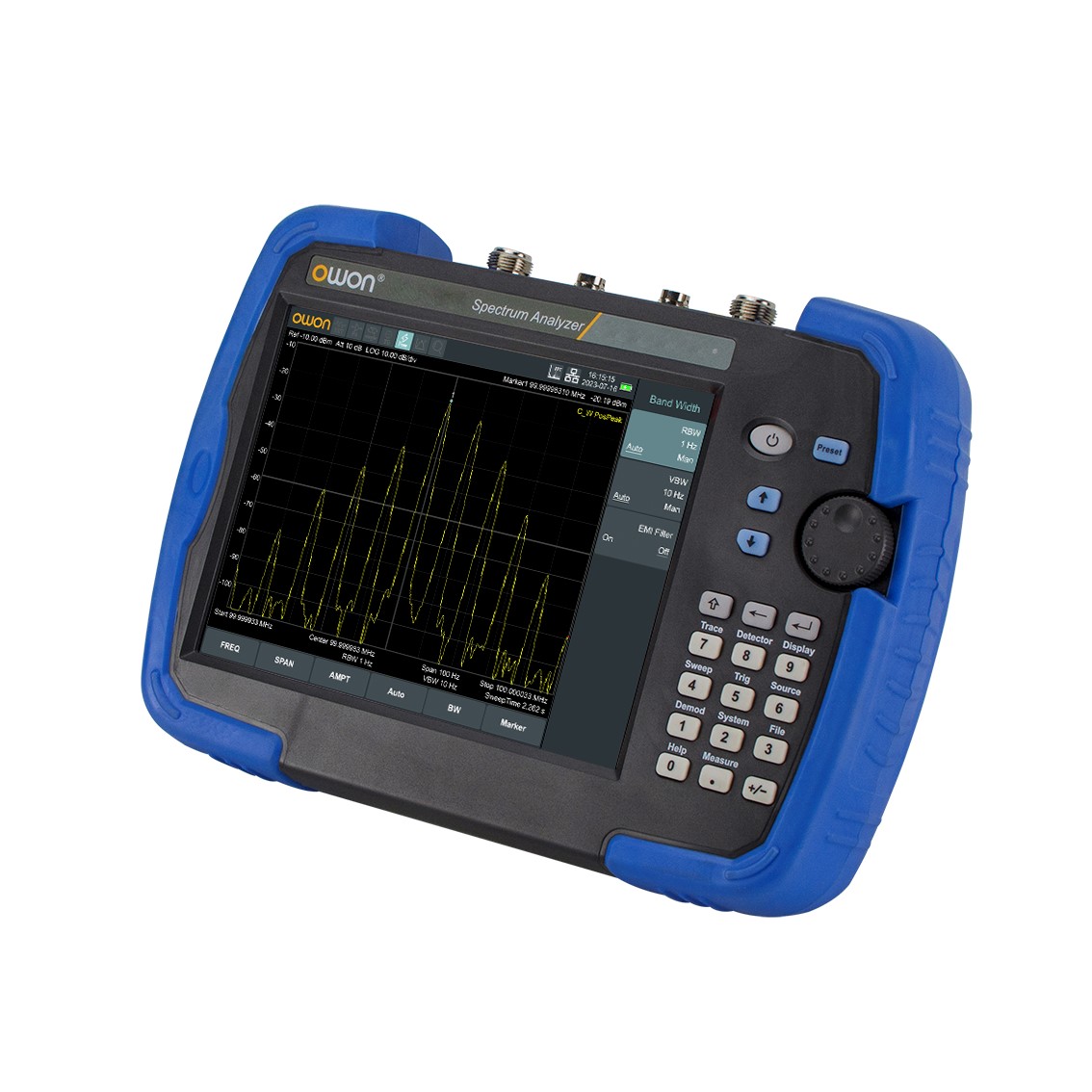 OWON HSA1075-TG 휴대용 스펙트럼 아날라이저 9 kHz to 7.5GHz 스펙트럼 분석기, 트래킹 제너레이터