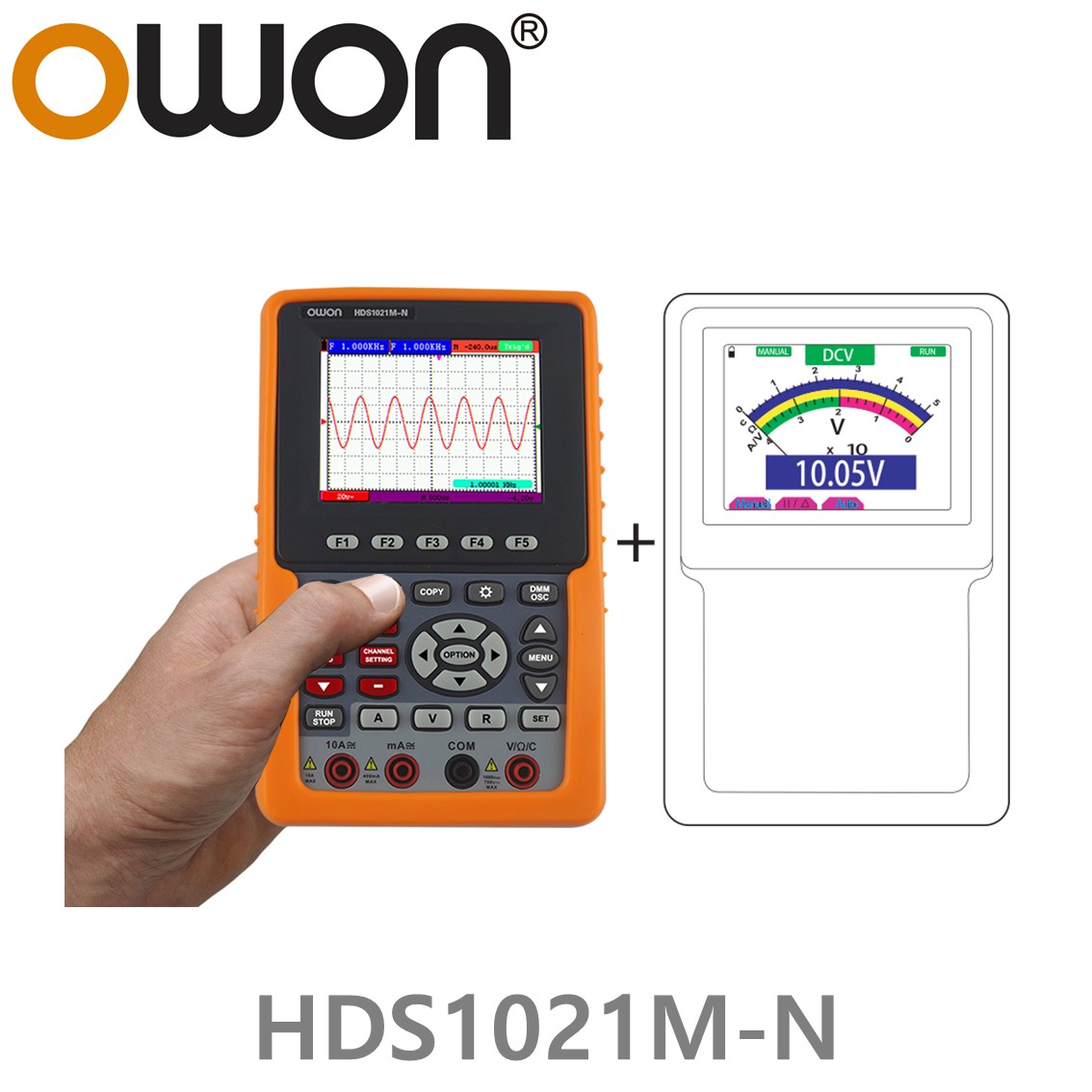 [ OWON ] HDS1021M-N 휴대용 디지탈 오실로스코프, 휴대용 DSO, 20MHz, 1CH, 500MS/s