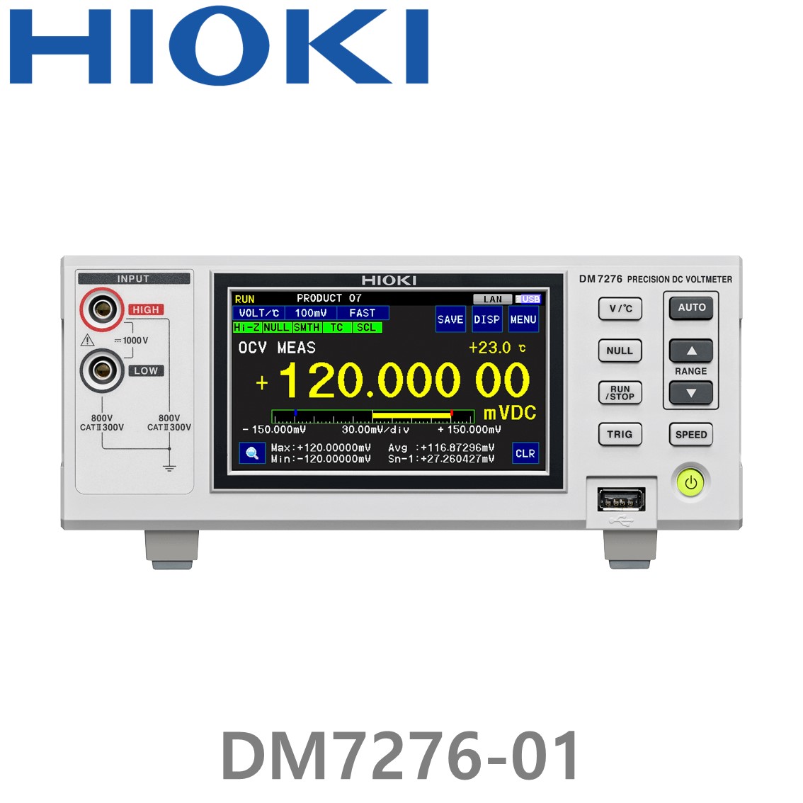 [ HIOKI ] DM7276-01  7-1/2디지트, 고정밀 디지털 멀티미터, 직류전압계