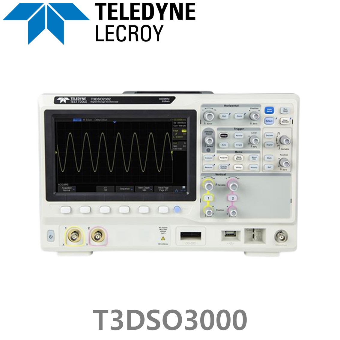 [ TELEDYNE LECROY ] 르크로이 T3DSO3000 오실로스코프, 4CH, 200MHz - 1GHz 대역폭, 8Bit 분해능