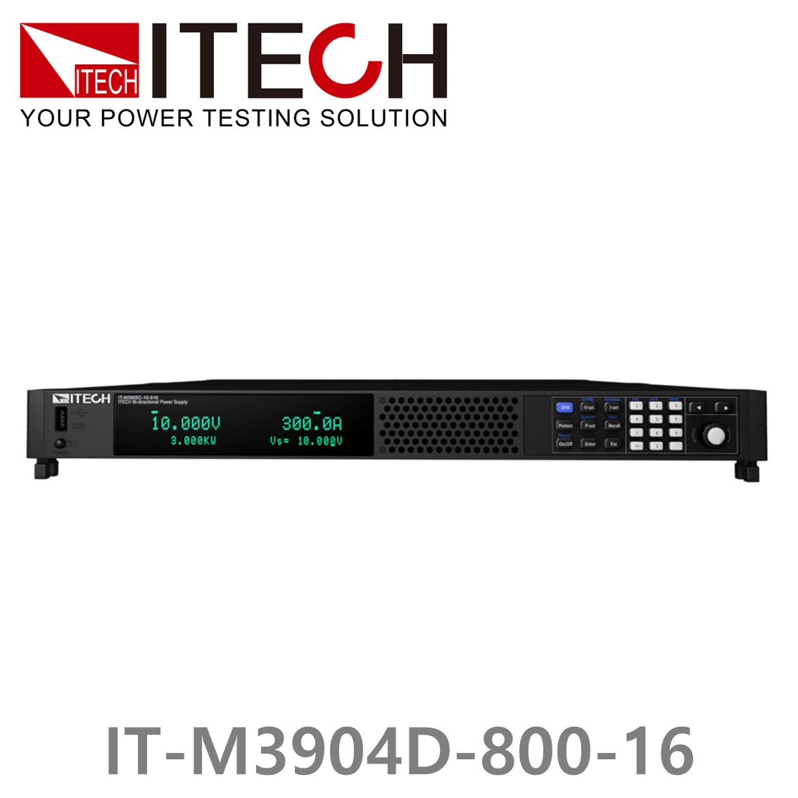 [ ITECH ] IT-M3904D-800-16 양방향 DC파워서플라이 800V/16A/4kW (1U) DC전원공급기