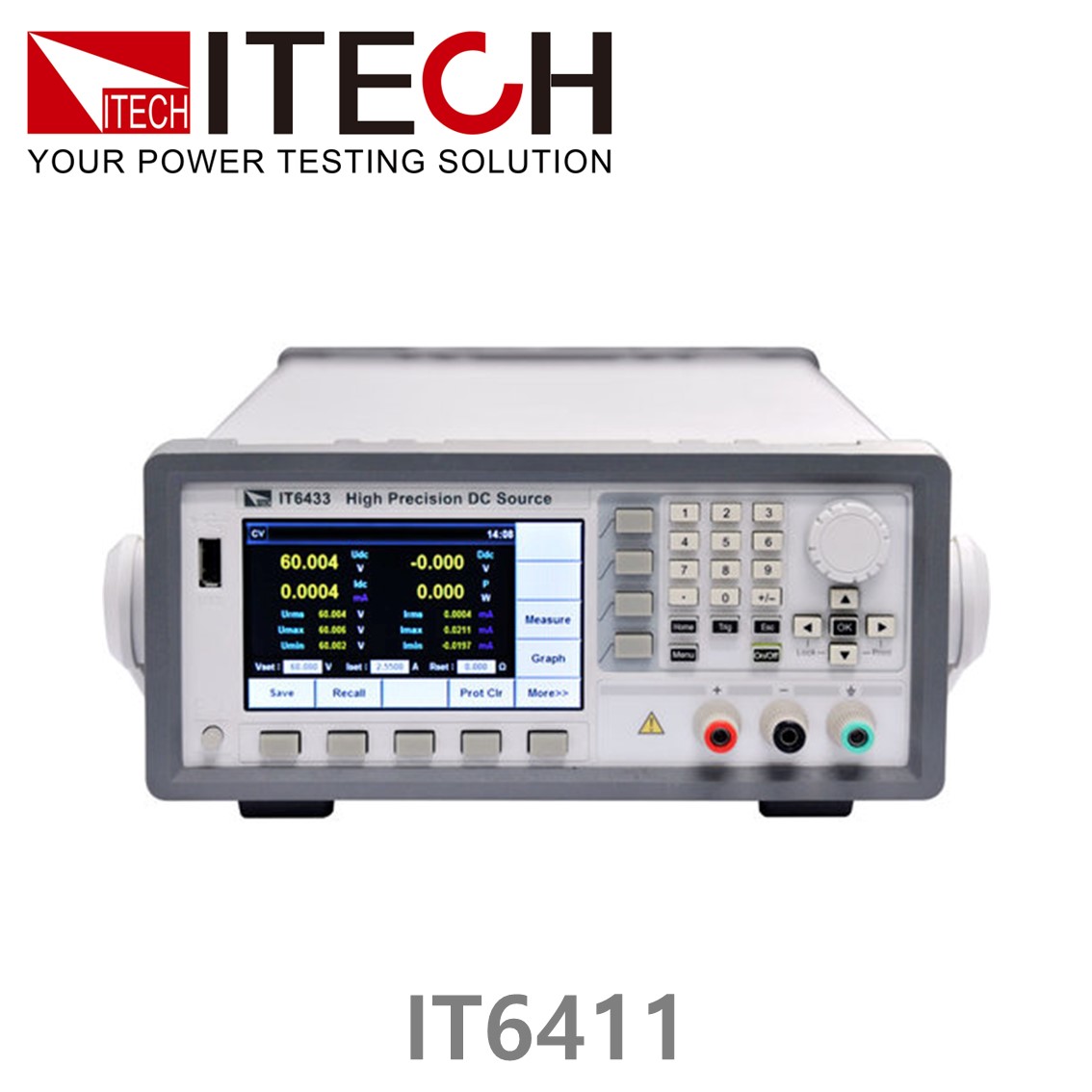 [ ITECH ] IT6411 바이폴라 DC파워서플라이, 배터리시뮬레이터 ±15V/±3A;±9V/±5A;45W