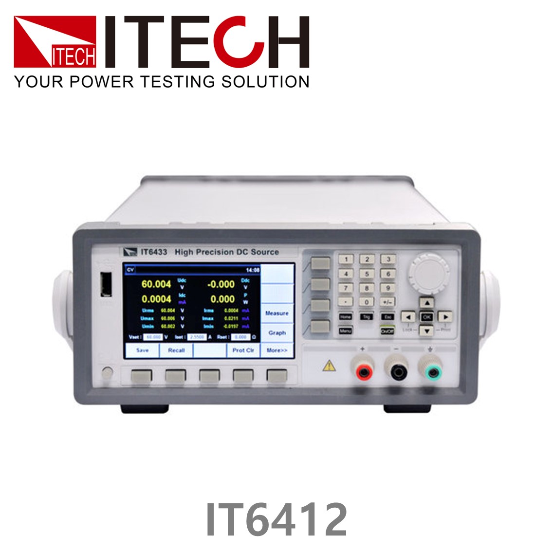 [ ITECH ] IT6412 바이폴라 DC파워서플라이, 배터리시뮬레이터 ±15V/±3A;±9V/±5A,45W