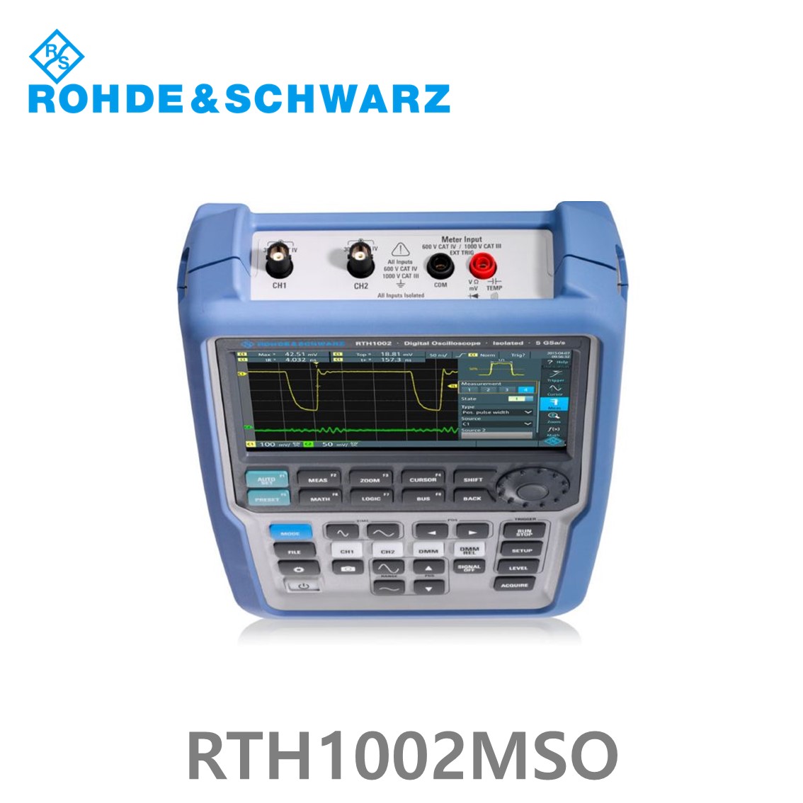 [ 로데슈바르즈 ] RTH1002MSO  2채널/60MHz/5Gs/500kpts/MSO옵션 8CH  (1317.5000P03) 디지탈오실로스코프