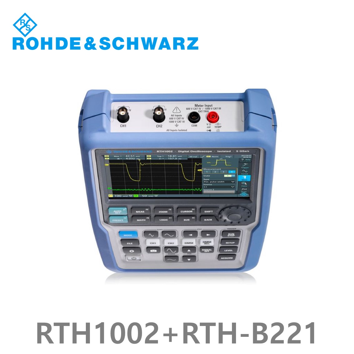 [ 로데슈바르즈 ] RTH1002+RTH-B221  2채널/100MHz/5Gs/500kpts/MSO옵션 8CH  (1317.5000P12) 디지탈오실로스코프