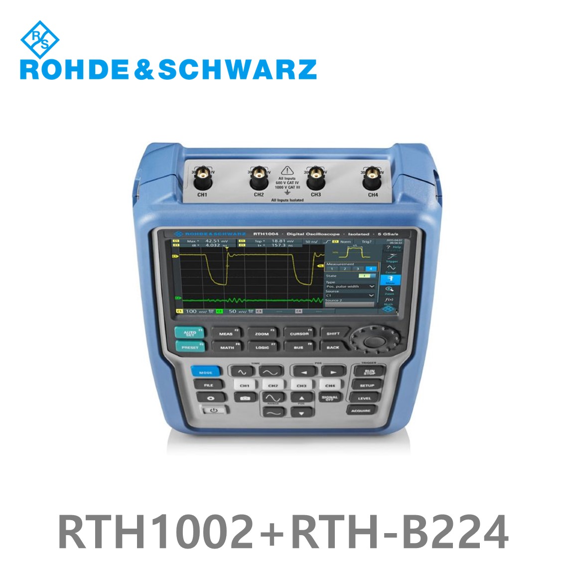 [ 로데슈바르즈 ] RTH1002+RTH-B224  2채널/500MHz/5Gs/500kpts/MSO옵션 8CH, (1317.5000P52) 디지탈오실로스코프