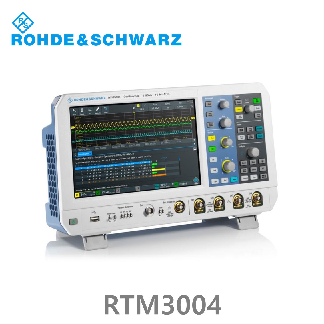 [ 로데슈바르즈 ] RTM3004  4채널/100MHz/5Gs/80 Mpts/디지털16채널 (1335.8794.04) 디지탈오실로스코프