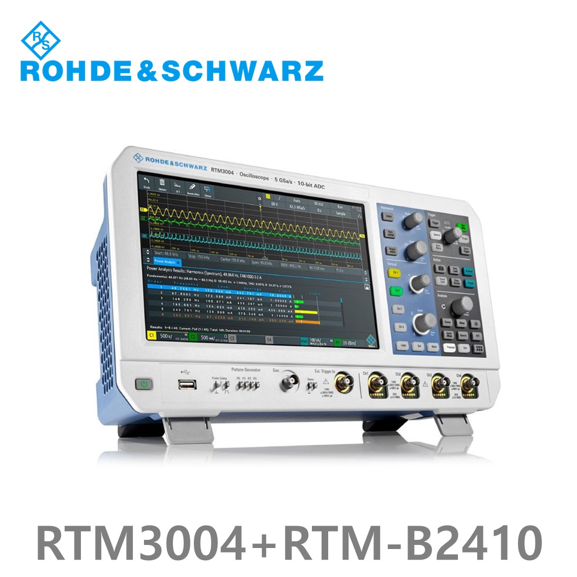 [ 로데슈바르즈 ] RTM3004+RTM-B2410  4채널/1GHz/5Gs/80Mpts/디지털16채널 (1335.8794P64) 디지탈오실로스코프