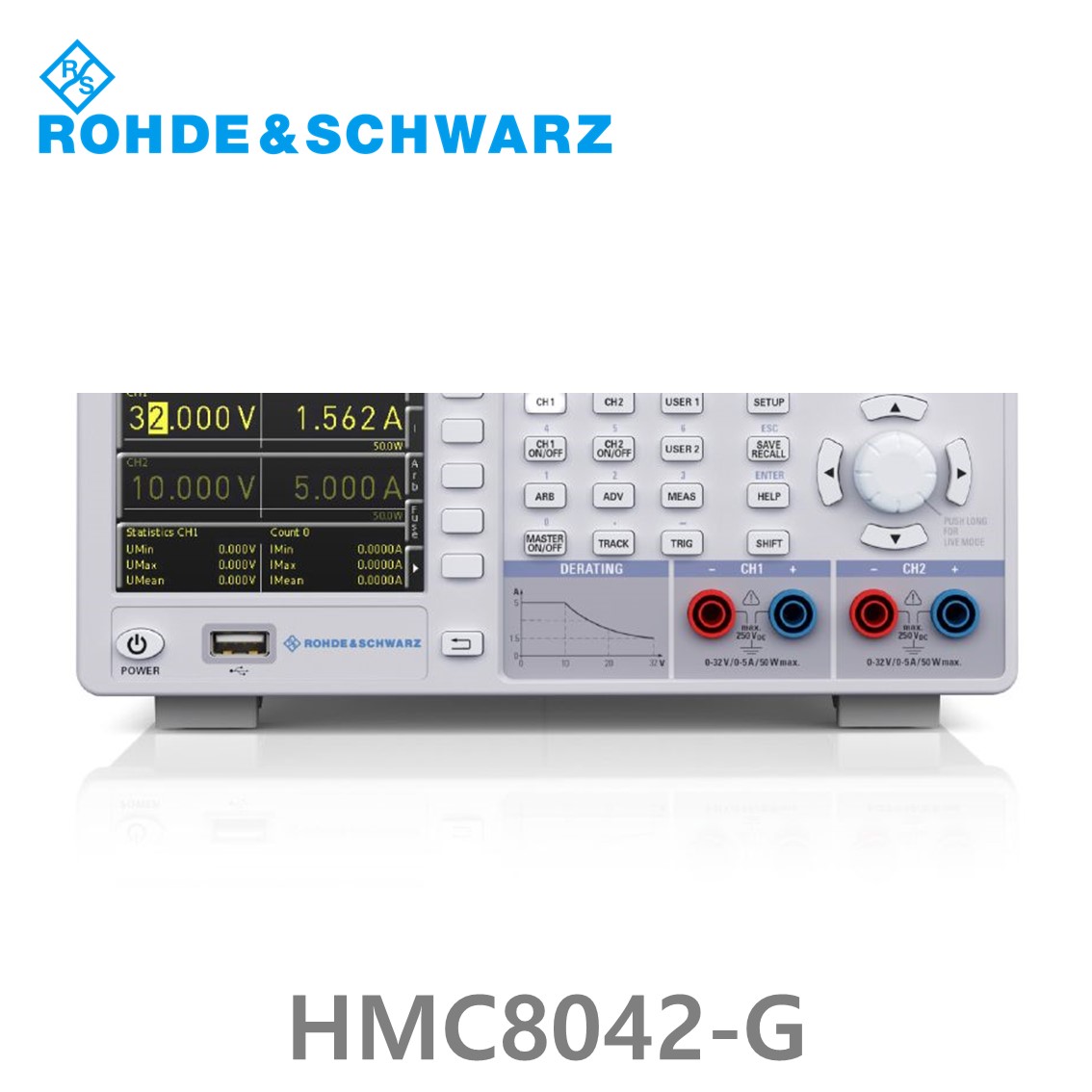 [로데슈바르즈 ] HMC8042-G  2채널/100W/0V~32V/5A DC파워서플라이 (3593.1035.02)