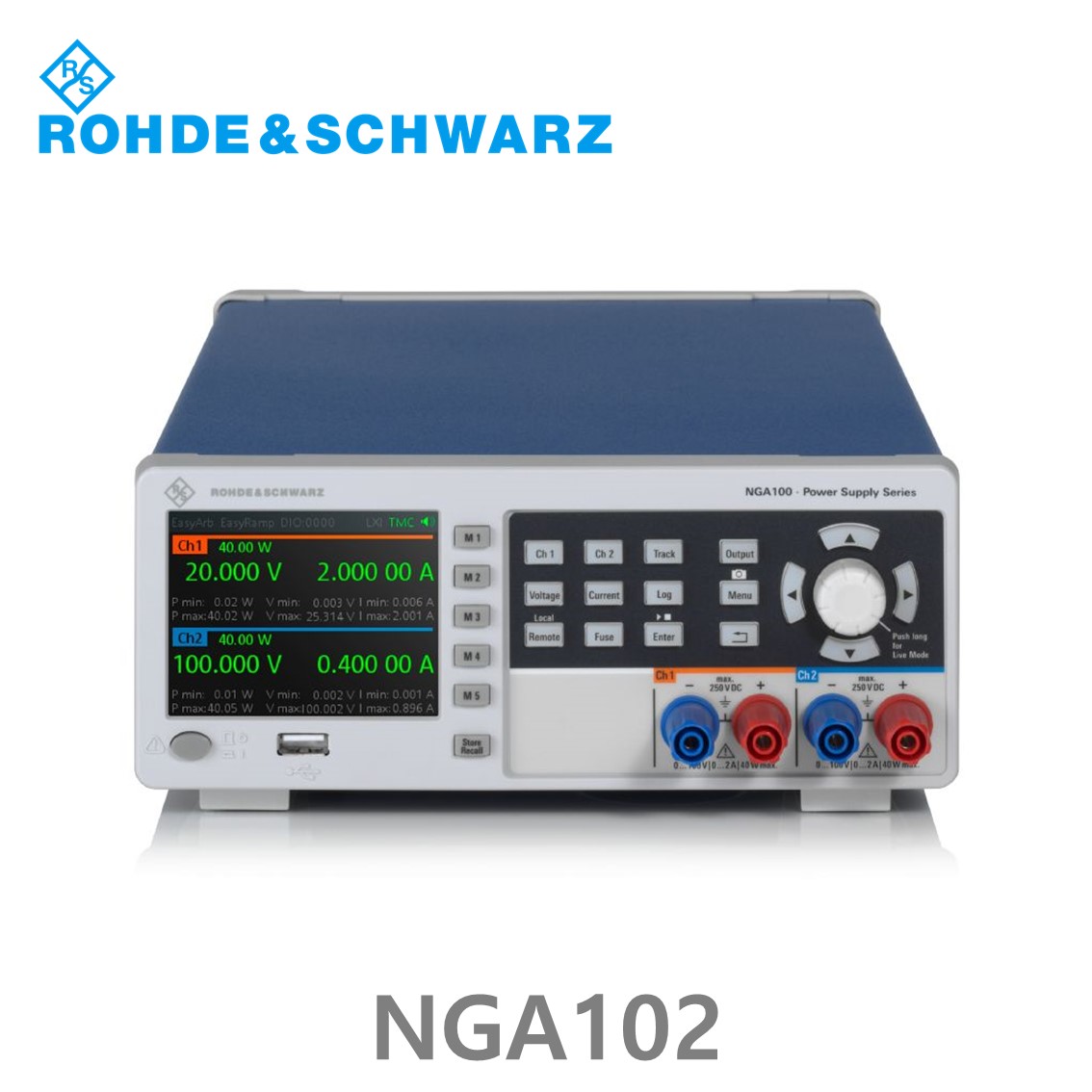 [ 로데슈바르즈 ] NGA102  2채널/80W, 0V~35V, 0A~6A DC파워서플라이, DC전원공급장치 (5601.8002.04)