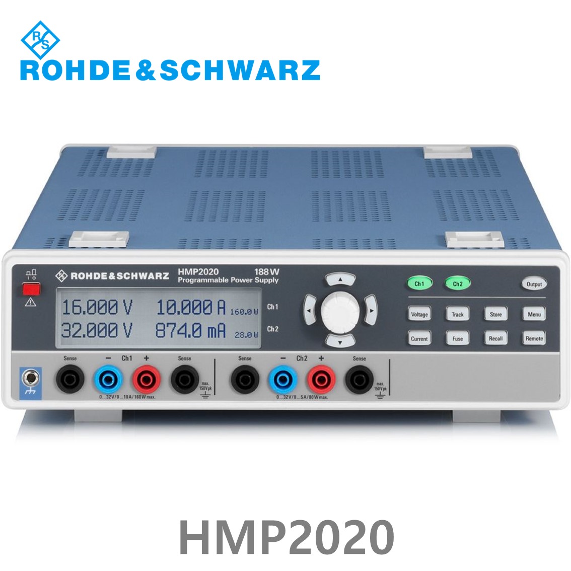 [ 로데슈바르즈 ] HMP2020  2채널/188W/0V~32V, 1CH: 10A, 채널2: 5A DC파워서플라이 (3629.6718.02)