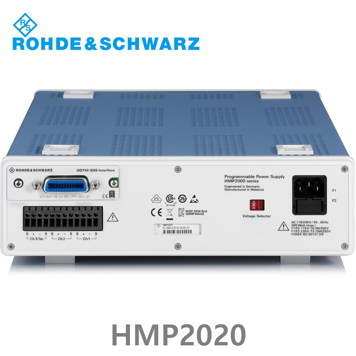 [ 로데슈바르즈 ] HMP2020  2채널/188W/0V~32V, 1CH: 10A, 채널2: 5A DC파워서플라이 (3629.6718.02)