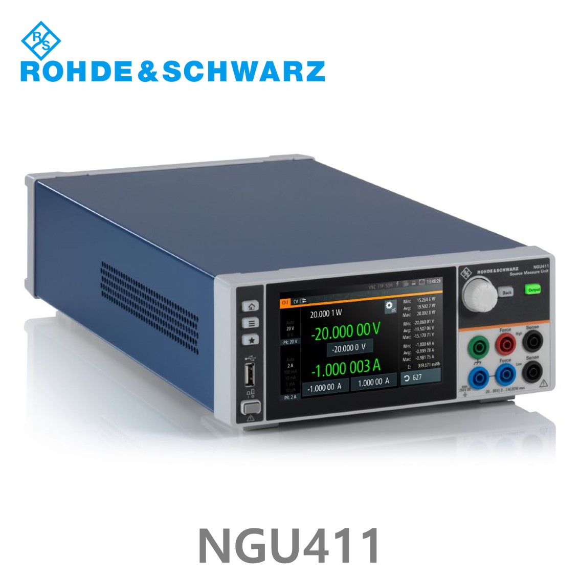 [ 로데슈바르즈 ] NGU411  1채널/20W/-20V~+20V/출력전류10V이하: ±2A >10V: ±1A, DC파워서플라이, 소스측정기 (3639.3763.04)