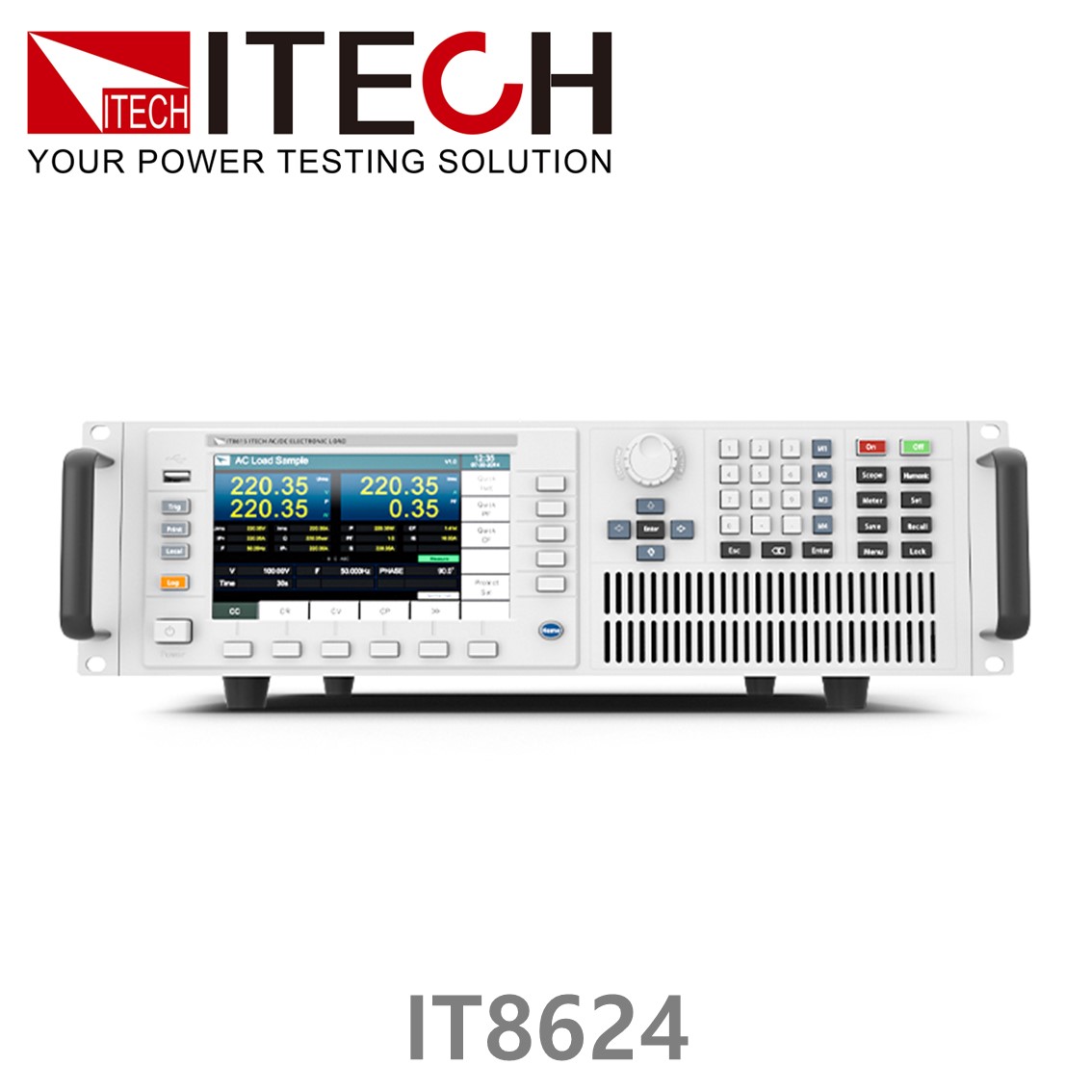 [ ITECH ] IT8624  AC/DC 전자로드,전자부하 50-420V/80A/7200VA (27U) 